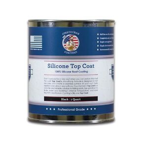 Countryman Coatings - 100% Silicone Roof Coating Restore Your Roof in a Day Seal Leaks, Cracks, Seams, Penetrations Adheres to All Surfaces (1 Quart, White)