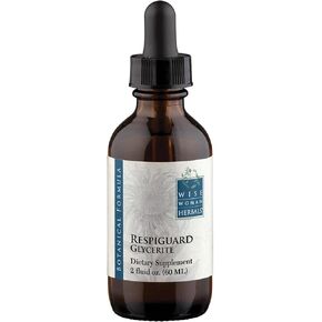 Wise Woman Herbals - مركب RespiGuard Glycerite - 2 أونصة - يدعم الجهاز التنفسي واستجابة الجهاز المناعي، طبيعي وخالي من الكحول in Kuwait