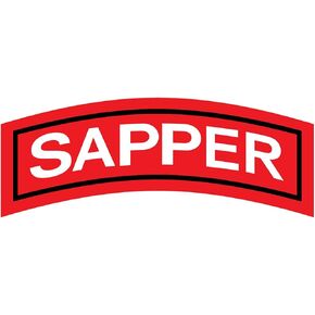 Milk Mug Designs US Army Division - Sapper Tab 3 inch Full Color Vinyl Decal