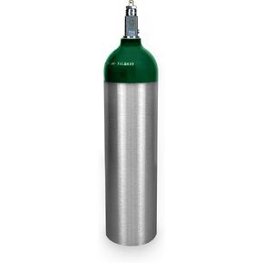 ResOne D Size Aluminum Medical Oxygen Cylinder 14.3 cf w/CGA-870 Post Valve (Empty Tank) Made in The USA