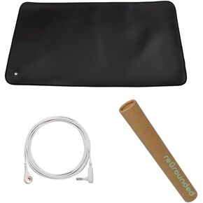 Grounding Mat: Reduce fatigue, stress, inflammation. Boost energy, balance, wellness. Perfect for home, office, living room, yoga. (Yoga Mat), Black