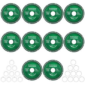 10PCS Indestructible Disc 2.0 for Angle Grinder, 2024 Upgrade Glass Cutting Disc with 7/8'' Arbor Hole, 4 inch Cut Off Wheels for Smooth Cutting, Chamfering, Grinding Materials