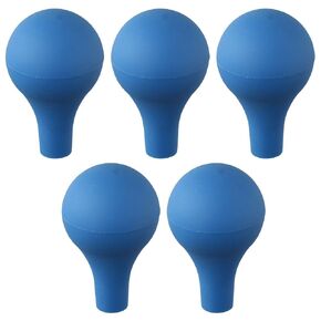 5pcs Rubber Pipette Bulbs,Blue Suction Ball Pipette Dropper Rubber Bulb,Laboratory Rubber Bulbs Dropper Rubber Caps for Graduated Tubes Droppers Pipettes