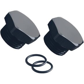 DEWHEL 2pcs Aluminium 8AN Block Off Cap Male Adapter Fitting Plug