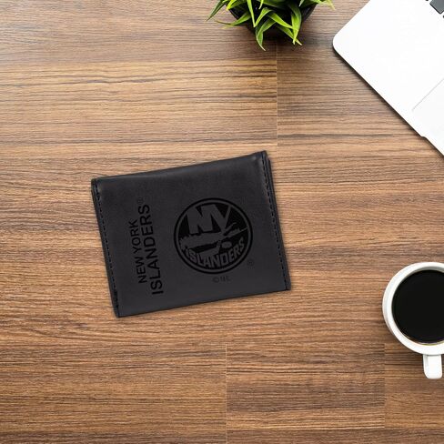 Rico Industries NHL New York Islanders Laser Engraved Black Tri-Fold Wallet - Men's Accessory in Saudi Arabia
