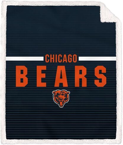 بطانية من البوليستر اللدنة مع شعار Chicago Bears مع شيربا in Kuwait