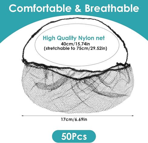 50Pcs Nylon Beard Nets Food Service,Disposable Black Beard Covers Prevent Beards from Falling Beard Net for Food Service,Cooking Cleaning,Building Home in Saudi Arabia