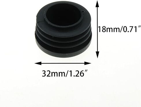 TAODAN 16PCS 32mm Black Round Plastic Plugs Tube End Cap Furniture Upholstery Plug Chair Plug for Bench Leg Table Leg Patio Furniture Inserts in Saudi Arabia