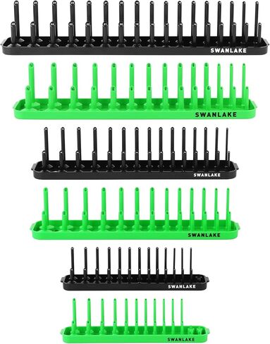 صينية تنظيم المقبس SWANLAKE، صينية حامل المقبس مكونة من 4 قطع. SAE ومتري، 1/4 بوصة، 3/8 بوصة (4 قطع صينية تنظيم المقبس) in Kuwait