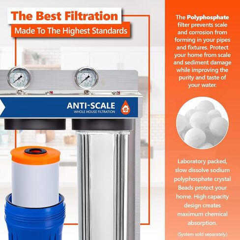 EXPRESS WATER FLTWH2045P Antiscale Whole House Replacement Filter, 1 Count (Pack of 1), White in Saudi Arabia