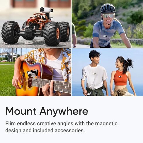 Insta360 GO 3S (White) 128GB Tiny Mighty 4K Action Vlogging Camera, Portable, Mount Anywhere, Waterproof, Stabilization, Hands-Free POV, + Action Pod and Wearable Accessories + Selfie Stick + Tripod in Saudi Arabia