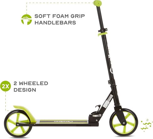Voyager Big Wheel 2 Wheeled Kick Scooter Folding Scooter for Kids Large 200 MM Wheels, Easy & Portable Fold-N-Carry Design, Ultra-Lightweight, Comfortable & Safe, Durable & Easy to Ride in Saudi Arabia