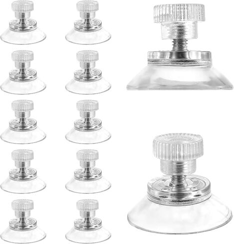 12pcs Thread Suction Cup, Window Suction Cup Hooks with M4 Metal Screw Rods and Nuts Heavy Duty Clear PVC Sucker Pads Strong Adhesive Suction Holder for Bathroom Wall Door Glass Car Shade(25mm) in Saudi Arabia