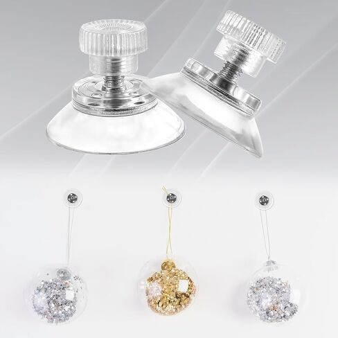 12pcs Thread Suction Cup, Window Suction Cup Hooks with M4 Metal Screw Rods and Nuts Heavy Duty Clear PVC Sucker Pads Strong Adhesive Suction Holder for Bathroom Wall Door Glass Car Shade(25mm) in Saudi Arabia
