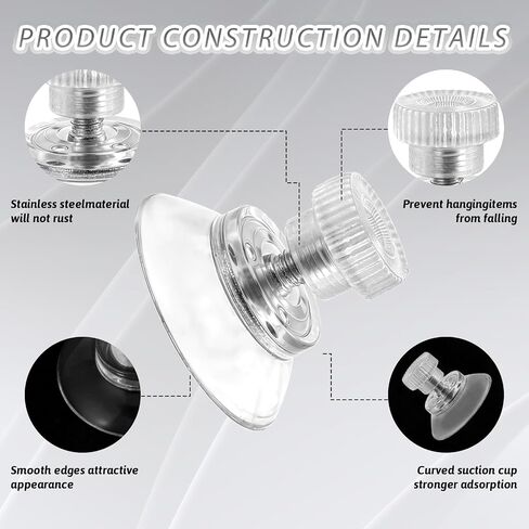 12pcs Thread Suction Cup, Window Suction Cup Hooks with M4 Metal Screw Rods and Nuts Heavy Duty Clear PVC Sucker Pads Strong Adhesive Suction Holder for Bathroom Wall Door Glass Car Shade(25mm) in Saudi Arabia