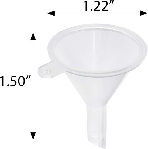 JUVITUS زجاجة ذات فم واسع من الزجاج الشفاف سعة 1 أونصة مع غطاء فينولي (24 عبوة) + قمع in Kuwait