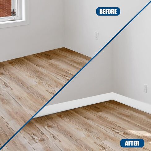 Yipscazo جدار قاعدة اللوح صب تقليم 4 '' × 20 قدم قشر مرنة وعصا كوف قاعدة لاصقة المطاط قاعدة الجدار قاعدة صب (رمادي) in Kuwait