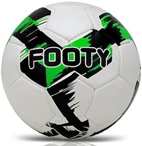 Footy Soccer Ball Size 4 - Hand Stitched, Leather Soccer Ball with Pump - Professional Youth Soccer Ball for Training in Saudi Arabia
