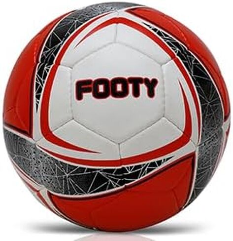 Footy Soccer Ball Size 4 - Hand Stitched, Leather Soccer Ball with Pump - Professional Youth Soccer Ball for Training in Saudi Arabia