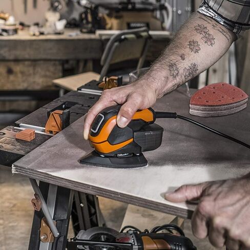 مجموعة من 25 قطعة من أوراق الصنفرة الرطبة والجافة - وسادات صنفرة بتفاصيل مثلثة مع 5 فتحات، وحبيبات متعددة (60/80/120/180/240) ورق صنفرة من كربيد السيليكون للخشب والحجر والأثاث والمعادن in Kuwait