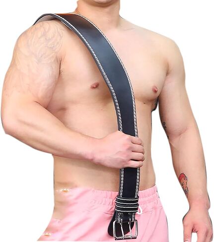 Weight Lifting Belts, PU Leather Blck 30.7 Inch to 34 Inch of Round Waist Adjustable Waist Belt for Weightlifting, Work Out, Sports and Exercise in Saudi Arabia