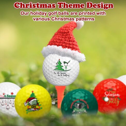 12 Pcs Christmas Golf Balls Funny Golf Ball Gift Set with Gift Box Snowman Santa Xmas Golf Ball Christmas Novelty Gift for Men Women Golf Lovers in Saudi Arabia