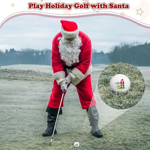 12 Pcs Christmas Golf Balls Funny Golf Ball Gift Set with Gift Box Snowman Santa Xmas Golf Ball Christmas Novelty Gift for Men Women Golf Lovers in Saudi Arabia