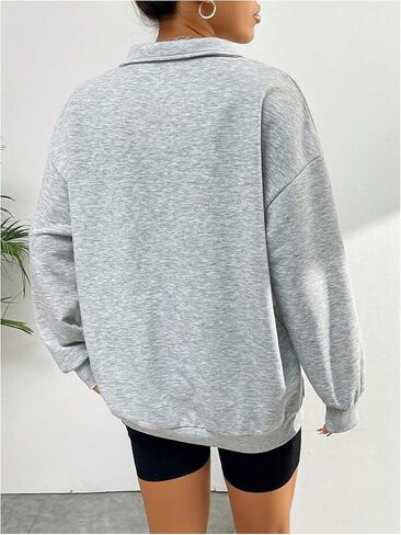 GORGLITTER Women's American Flag Graphic Letter Quarter Zip Pullover Sweatshirt Casual Long Sleeve Mock Neck Pullover Tops in Saudi Arabia