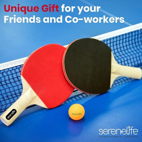 SereneLife Professional Ping Pong Paddle Set - Table Tennis Paddles and Balls Set w/ 4 Ping Pong Rackets, 8 Table Tennis Balls, Paddle Case - 2 or 4 Players Professional & Recreational Games in Kuwait