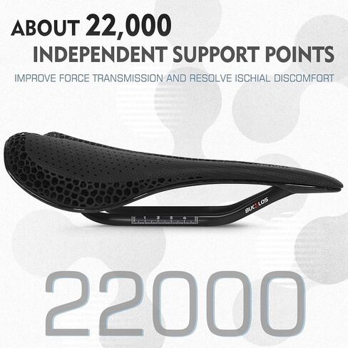 BUCKLOS 3D Printed Bike Saddle Road Bike Mountain Bike Seat Cushion，Full Carbon Fiber Mountain Bike Bicycle Saddle - Support Road MTB BMX and Gravel Bike in Kuwait