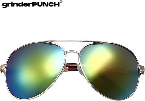 GrinderPUNCH - نظارة شمسية Aviator بإطار عريض كبير جدًا مقاس XL مقاس 148 مم in Kuwait