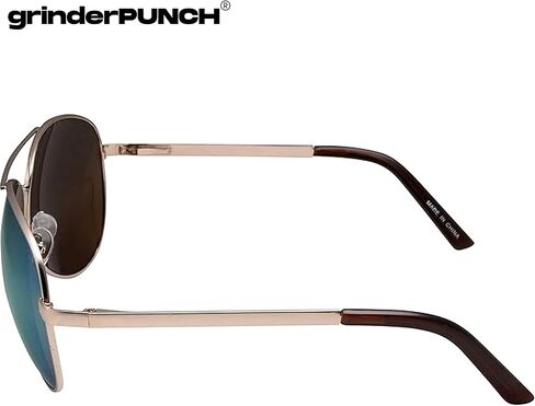 GrinderPUNCH - نظارة شمسية Aviator بإطار عريض كبير جدًا مقاس XL مقاس 148 مم in Kuwait