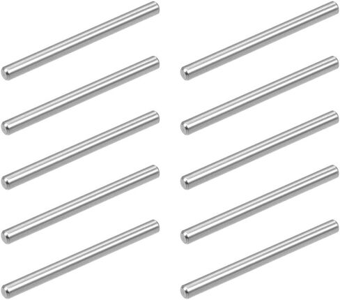 uxcell 10Pcs 5mm x 40mm Dowel Pin 304 Stainless Steel Pegs Support Shelves Silver Tone in Saudi Arabia