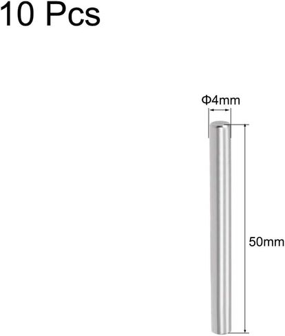 uxcell 10Pcs 5mm x 40mm Dowel Pin 304 Stainless Steel Pegs Support Shelves Silver Tone in Saudi Arabia