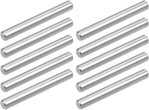 uxcell 10Pcs 5mm x 40mm Dowel Pin 304 Stainless Steel Pegs Support Shelves Silver Tone in Saudi Arabia