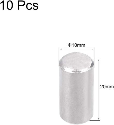 uxcell 10Pcs 5mm x 40mm Dowel Pin 304 Stainless Steel Pegs Support Shelves Silver Tone in Saudi Arabia