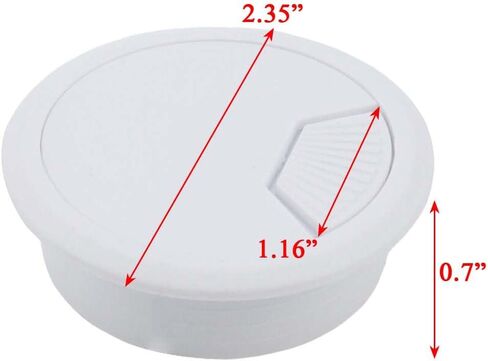 Xiaoyztan 2.8" Round Desk Grommet Desktop Wiring Hole Cover ABS Plastic Wire Grommet Cable Cord Organization for 2.38 Inch Hole Beige 10 Pcs in Kuwait