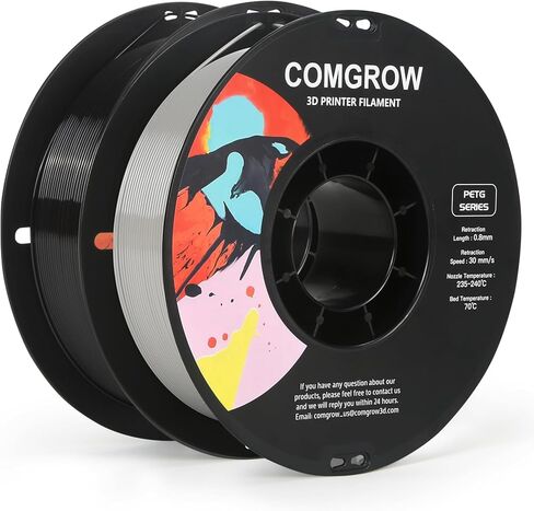 Comgrow 3D Printer Filament Storage Box, 6PCS DIY Filament Container for 3D Printing Sealing and Protection, Portable Storage Box with Desiccants Thermo-Hygrometer and Bearings 4.0L(9.03 * 8 * 3) in Kuwait