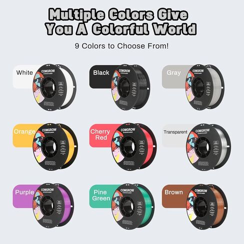 Comgrow 3D Printer Filament Storage Box, 6PCS DIY Filament Container for 3D Printing Sealing and Protection, Portable Storage Box with Desiccants Thermo-Hygrometer and Bearings 4.0L(9.03 * 8 * 3) in Kuwait