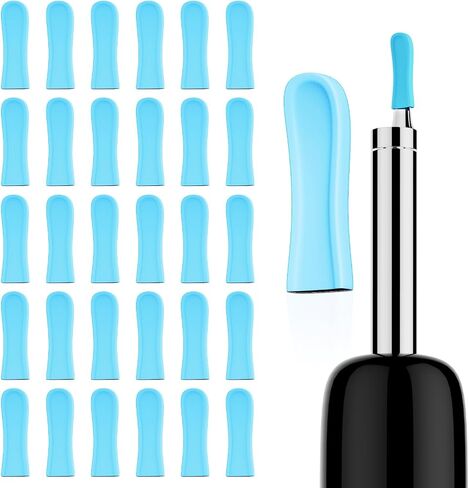 30 PCS Soft Silicone Ear Spoon Tips Ear Cleaner Tips Replacement, Blue Ear Wax Cleaner Replacement Kit Reusable Ear Camera Tips for Teens Adults Ear Spoon Wax Removal Tool Accessory in Saudi Arabia