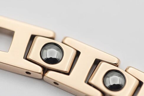 سوار رجالي - سوار مغناطيسي فائق القوة من فولاذ التنجستين - حجر الجرمانيوم - ذهب عيار 18 قيراط، مجوهرات رجالية أنيقة، متوفر أيضًا كسوار تنجستن للرجال - طراز معاصر مع التركيز على سوار التنجستين الرجالي in Kuwait