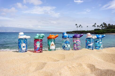 زجاجة مياه للأطفال CamelBak Eddy+ سعة 14 أونصة مع تجديد التريتان - جزء علوي من القش، مقاومة للتسرب عند إغلاقها in Saudi Arabia