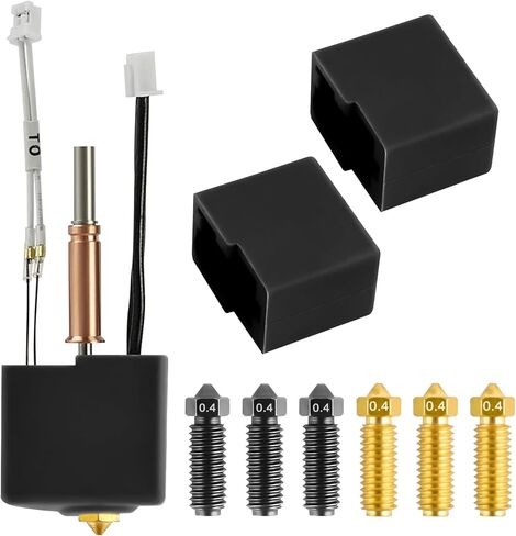 9 عبوات من مجموعات Kobra 3 Combo Hotend، طقم رأس الطباعة الطارد، سخان أنبوب التسخين الحراري مع 3 فوهات نحاسية وفوهة صلبة، متوافقة مع Anycubic Kobra 3 Combo in Kuwait