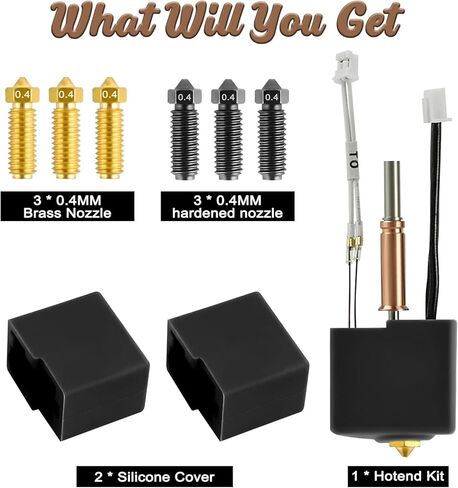 9 عبوات من مجموعات Kobra 3 Combo Hotend، طقم رأس الطباعة الطارد، سخان أنبوب التسخين الحراري مع 3 فوهات نحاسية وفوهة صلبة، متوافقة مع Anycubic Kobra 3 Combo in Kuwait