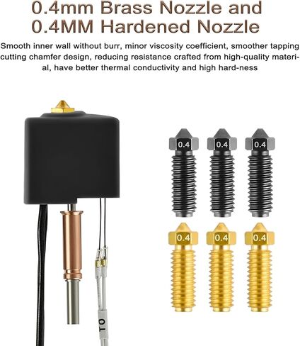 9 عبوات من مجموعات Kobra 3 Combo Hotend، طقم رأس الطباعة الطارد، سخان أنبوب التسخين الحراري مع 3 فوهات نحاسية وفوهة صلبة، متوافقة مع Anycubic Kobra 3 Combo in Kuwait
