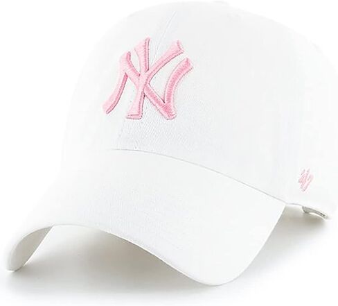 New York Yankees White Pink Clean Up Adjustable Hat, Adult One Size Fits All in Saudi Arabia