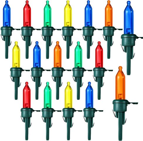 Honoson 60 Pieces LED Replacement Christmas Bulb 3v Waterproof LED Lights Bulb Bulk for Christmas Tree Decorations Xmas Indoor Outdoor Home Light Decor(Green Base with Warm White Bulb) in Saudi Arabia
