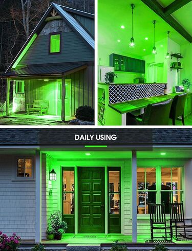 L LOHAS LED Christmas Flood Light Bulbs, [2 Pack], Red Green LED BR30 Flood Light Indoor 65W Equivalent, 11 Watt Colored Can Light Bulbs E26, for New Year, Home Lighting, Holiday Party Decoration in Kuwait