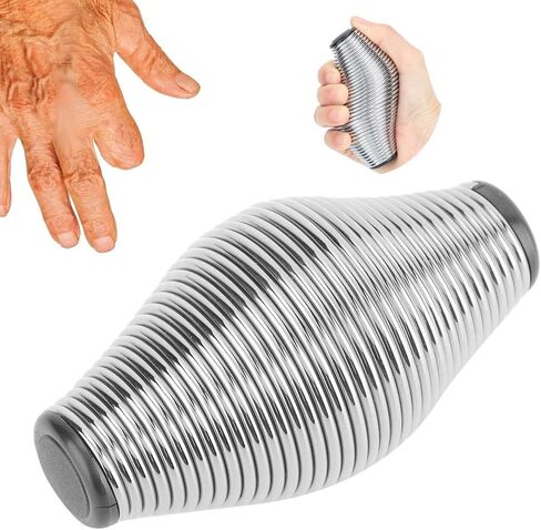 مقوي قبضة اليد، مقبض يد مقاوم 3.5 × 2 بوصة لتدريب الأصابع، خفيف الوزن محمول لعشاق الرياضة والتهاب المفاصل (فضي) in Kuwait