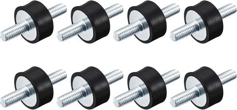 uxcell M6x18mm حوامل مطاطية، 8 قطع مضادة للاهتزاز معزولة ممتصة للصدمات ذكر لضواغط الهواء، محرك المرآب، محركات الديزل، 25x20 مم in Saudi Arabia